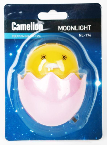 Светильник светодиодный NL-176 "Цыпленок" 220В ночник с выкл. розов. Camelion 12532