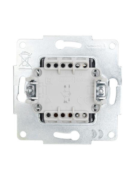 Выключатель 1-кл. 1п СП Vesna 10А IP20 с индикацией механизм графит. LEZARD 742-3488-111