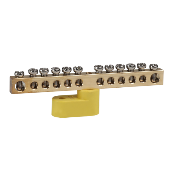 Шина нулевая с одним изолятором OptiKit BB-O-PE-S-12-6х9 желт. КЭАЗ 277927