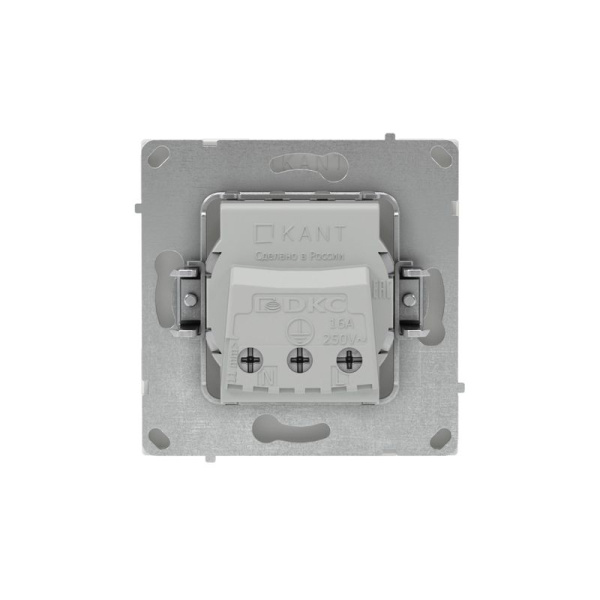 Розетка силовая KANT 2P+E без шторки бел. песок DKC 7010033