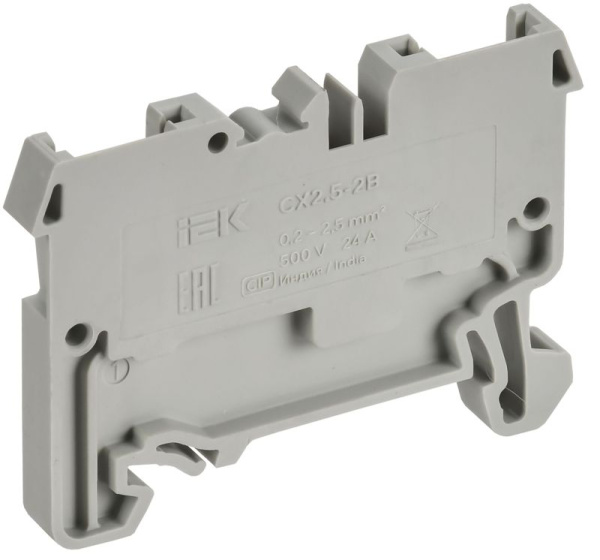 Клемма пружинная CX2.5-2B 2.5кв.мм сер. ARMAFIX IEK AF-CT40-06-02-K03-002