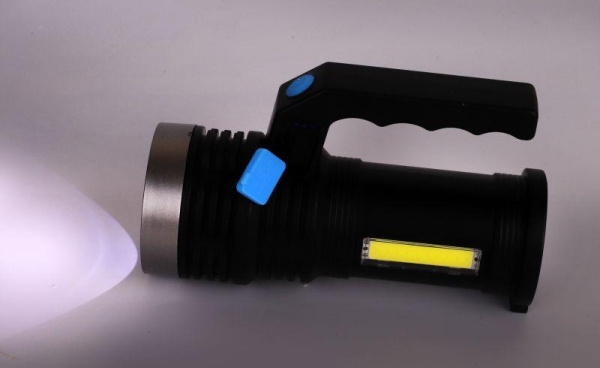 Фонарь аккумуляторный LED53765 2LED 3Вт 4 режима USB аккум. 4В черн. (бокс) Ultraflash 14665