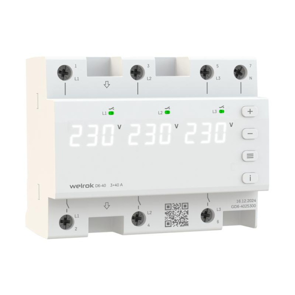 Реле напряжения D6-40 Welrok 4660251140212