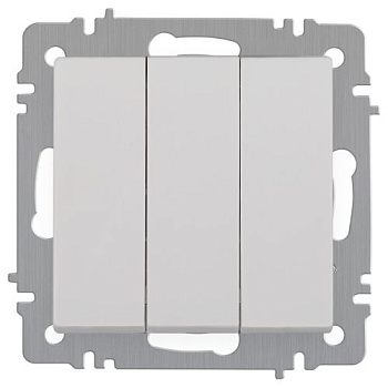Выключатель 3-кл. СП Accent 6-106-01 10А IP20 250В AL/CU бел. Intro Б0063531