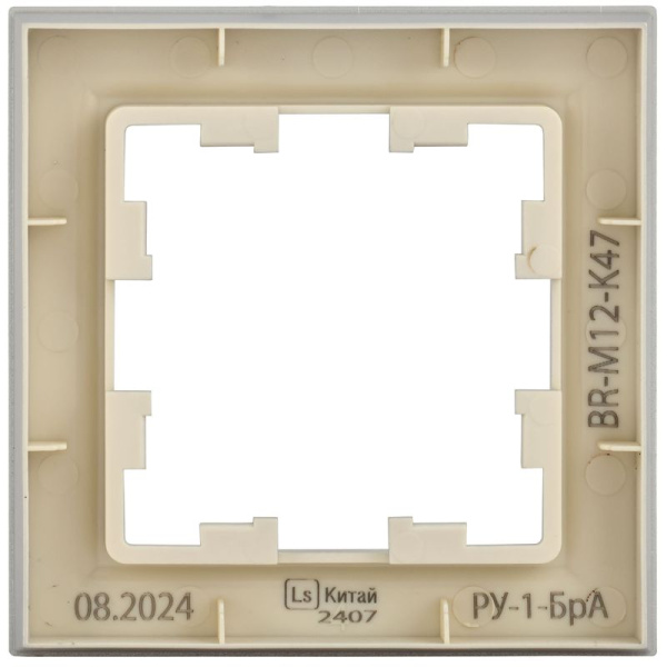 Рамка 1-м BRITE РУ-1-БрА алюм. IEK BR-M12-K47