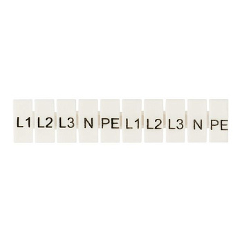 Маркеры для UT/ST/Push-in 4 с символами "L1. L2. L3. N. PE" (уп.100шт) EKF zb-st-4-L-1-3