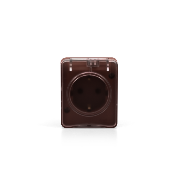 Розетка 1-м ОП AtlasDesign PROFI 16А IP54 250В заземл. защ. шторки корич. SE ATN546045
