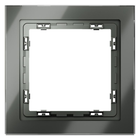 Рамка 1-м. S70 стеклян. титан Voltum VLS110106