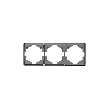 Рамка 3-м ROUND MIELE титан Kranz KR-78-0753-2