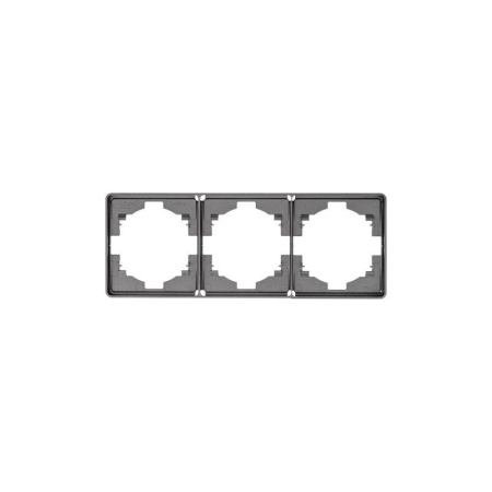 Рамка 3-м ROUND MIELE титан Kranz KR-78-0753-2
