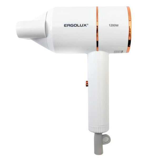 Фен ELX-HD11-C01 1200Вт 220-240В бел./зол. Ergolux 15206