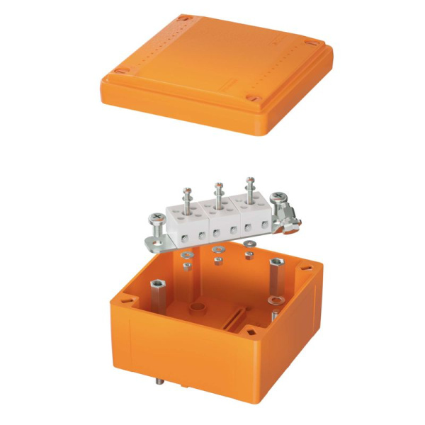 Коробка ответвительная FS 100х100х50мм IP56 5п 450В 10А 6кв.мм с гладкими стенками и клеммниками пластик. DKC FSB10506