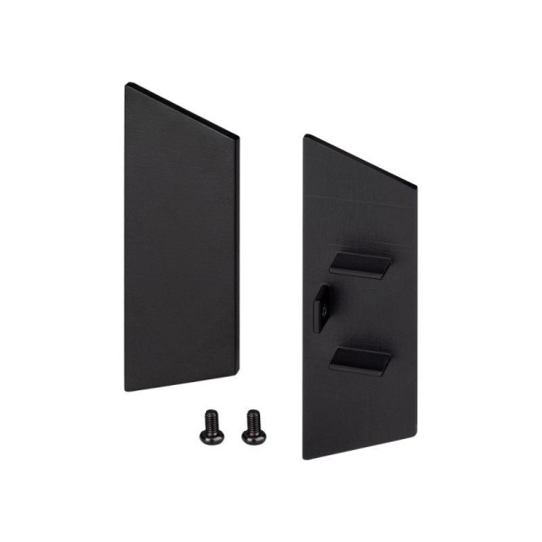 Заглушка WALL-2575 BLACK глухая металл (комплект) Arlight 052361