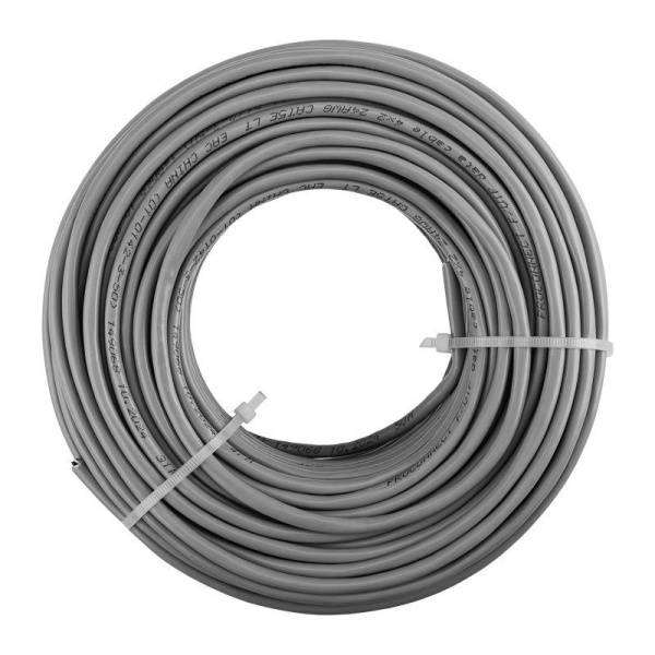 Кабель витая пара F/UTP кат.5e 4х2х0.50 24AWG solid CCA PVC INDOOR омедненный сер. (уп.50м) PROCONNECT 01-0142-3-50