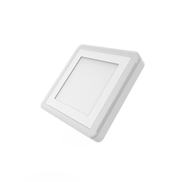 Светильник светодиодный Backlight 6+3Вт 3000К IP20 540лм d145х40мм ДБО квадрат потолочный накладной акрил GAUSS BL222