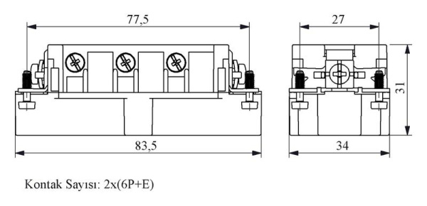 Штепсель 12 полюсов 35А (7-12) EMAS EB0612CF00