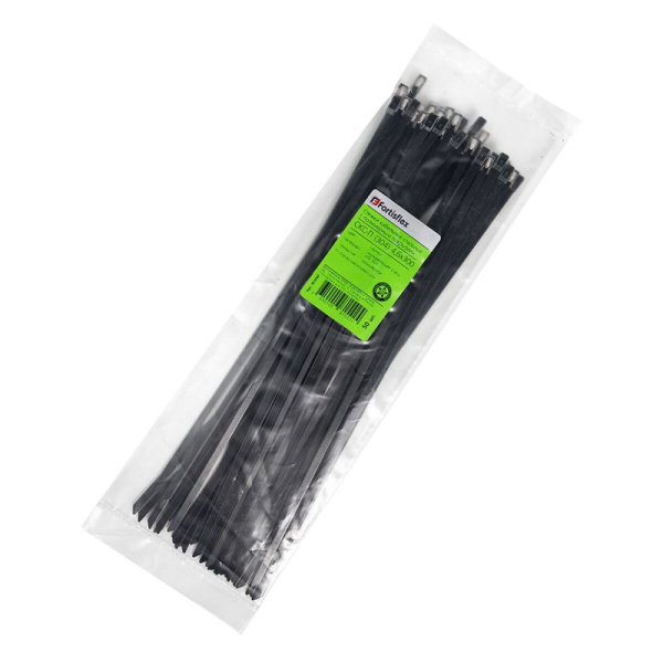 Хомут кабельный СКС-П (304) 4.6х300 черн. (уп.50шт) Fortisflex 103087