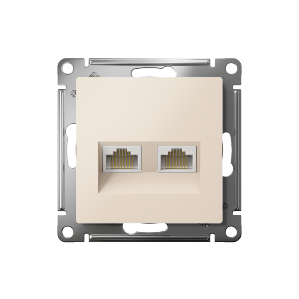 Розетка компьютерная 2-м AtlasDesign RJ45 кат.5E механизм беж. SE ATN000285
