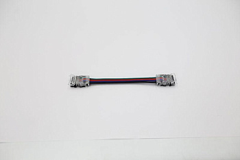 Разъем двойной 4PIN с проводом для LED ленты RGB 10мм (соединение 2х лент) VARTON V4-R0-70.0024.STR-0003