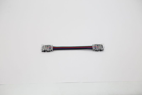 Разъем двойной 4PIN с проводом для LED ленты RGB 10мм (соединение 2х лент) VARTON V4-R0-70.0024.STR-0003