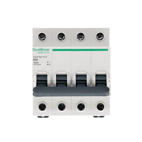 Выключатель автоматический модульный 4п B 20А 4.5кА City9 Set 400В SE C9F14420