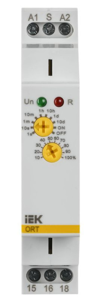 Реле задержки включения ORT 1 контакт 12-240В AC/DC IEK ORT-A1-ACDC12-240V