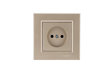 Розетка 1-м СП Karea 10А IP20 б/з латунь Makel 56057022