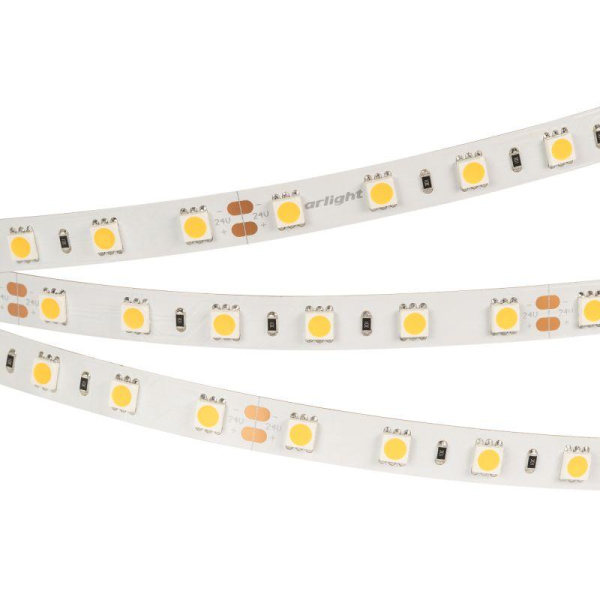 Лента светодиодная RT-B60-10mm 24V Warm 3000К 14.4Вт/м IP20 открыт. (уп.5м) Arlight 028589(3)