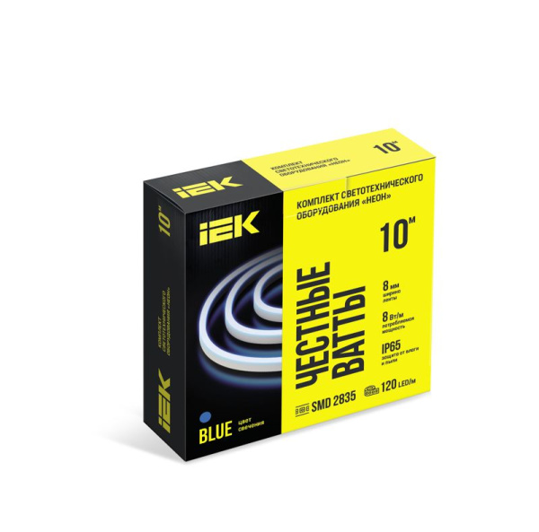 Комплект DIY (2835B120-8-IP65-220В 10м + драйвер) IEK LSR5-B-120-65-2-10-S0