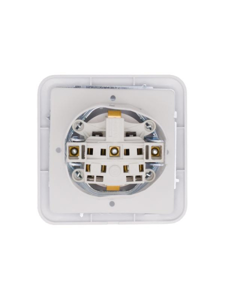 Розетка 1-м СП ASTI 16А IP44 с заземл. с крышкой ПБТ механизм бел. LEZARD 7081-0288-123BIPCH