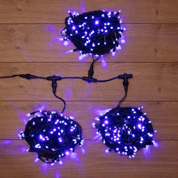 Гирлянда светодиодная "LED ClipLight" 3 нити х20м 399LED син. 25Вт 24В IP65 свечение с динамикой с трансф. Neon-Night 323-303