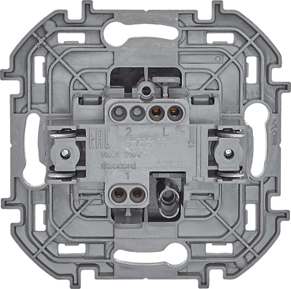 Выключатель 1-кл. Inspiria 10А IP20 250В 10AX механизм антрацит IEK 673603