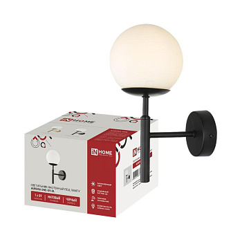 Светильник AURORA ONE-G9-BL 1хG9 настен. под лампу плафон матов./корпус черн. IN HOME 4690612063713