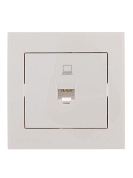 Розетка компьютерная 1-м СП Rain RJ45 бел. LEZARD 703-0202-139