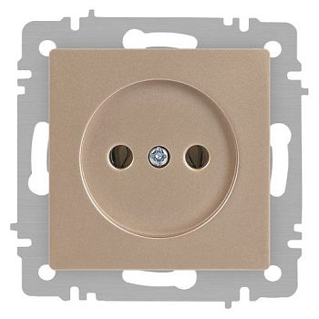 Розетка 1-м СП Accent 6-201-04 16А IP20 250В 2P шампань Intro Б0063663