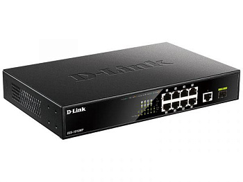 Коммутатор неуправляемый DGS-1010MP/A1A 9G 1SFP 8PoE 125W D-Link 1641225