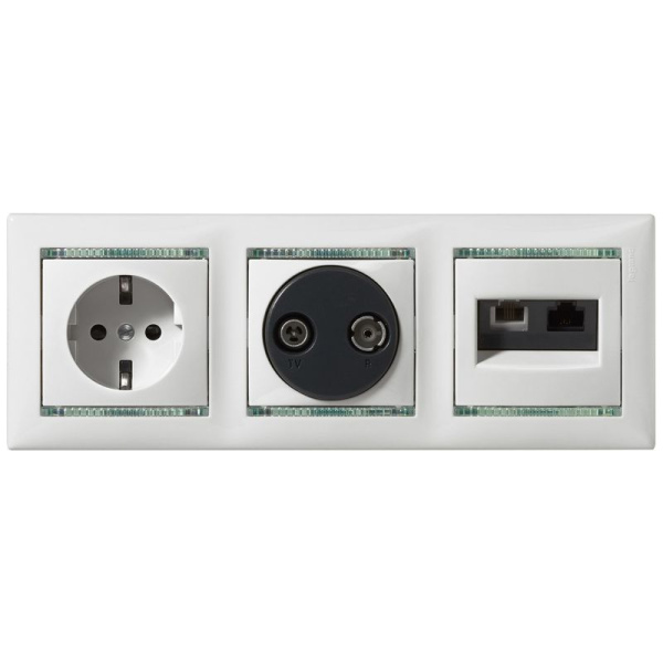 Розетка 1-м СП Valena 16А IP21 230/250В 2P+E с заземл. защ. шторки на винтах механизм сл. кость IEK 774321