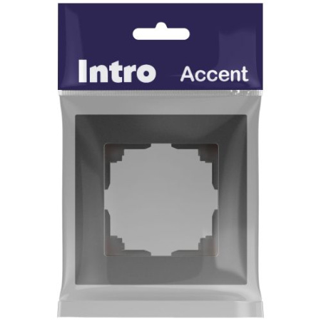 Рамка 1-м СП Accent 6-501-07 графит Intro Б0063756