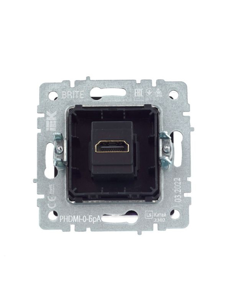 Розетка СП BRITE HDMI РHDMI-0-БрА механизм алюм. IEK BR-H10-K47
