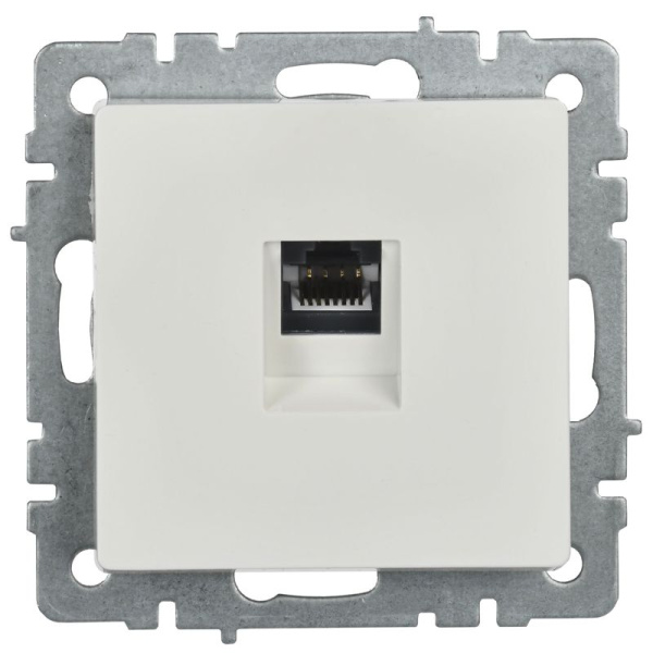 Розетка компьютерная СП RJ45 кат.5E BRITE РК10-БрБ механизм бел. IEK BR-K10-1-K01