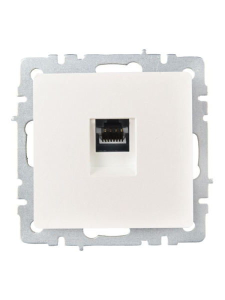 Розетка компьютерная СП RJ45 кат.6 BRITE РК11-БрЖ механизм жемчуж. IEK BR-K10-2-K36