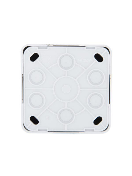Розетка 1-м ОП Viola 16А IP20 без заземл. бел. LEZARD 751-0200-121