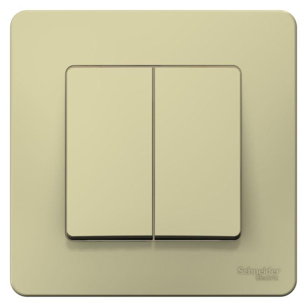 Переключатель проходной 2-кл. СП Blanca 10А IP20 (сх. 6+6) 250В беж. SE BLNVS106607