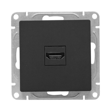Розетка СП Эпика HDMI механизм черн. EKF UP1-SOB-HDMI