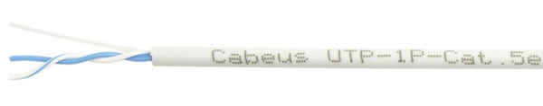 Кабель витая пара U/UTP кат.5E 1х2х24AWG solid PVC нг(А)-LS UTP-1P-Cat.5e-SOLID сер. (уп.500м) Cabeus 7987c
