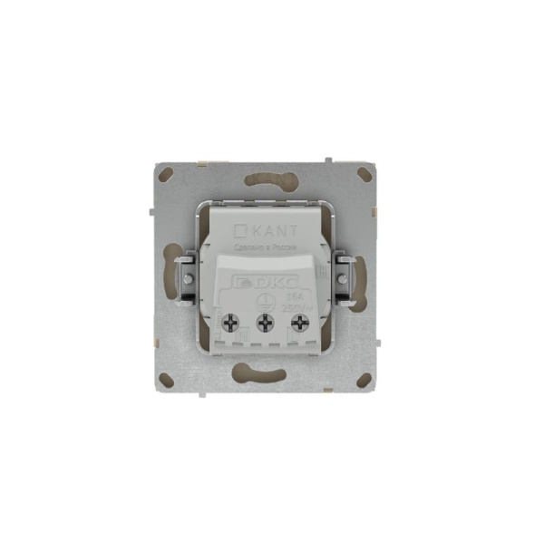 Розетка силовая KANT 2P+E защ. шторки ванильн. марципан DKC 7015003