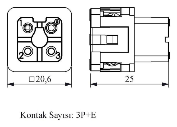 Гнездо 4 полюса 10А EMAS EB004CP00