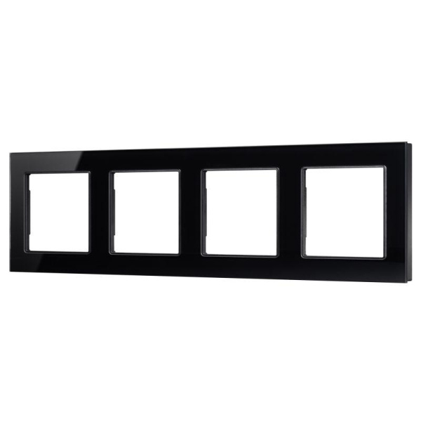 Рамка стеклянная FRM-GLARE-GS-4-BK Arlight 043803