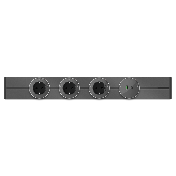 Розетка MultiTrack 13А 250В универс. круглая графит SE MTK13002G
