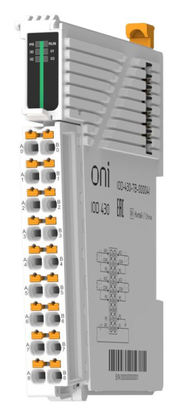 Модуль аналогового вывода IOD 430 4 токовых сигнала ONI IOD-430-TB-00004I